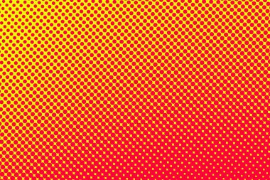 Pop Art yaratıcı konsept renkli çizgi roman dergisi kapağı. Polka renkli bir arkaplan. Çizgi film yarım ton retro modeli. Poster, kart, satış afişi, boş baloncuk için soyut şablon tasarımı.