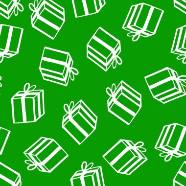 Renk arkaplanında mevcut olan kusursuz tatil deseni. Doğum günü için vektör illüstrasyonu, Mutlu Noeller, yeni yıl. Davetiye, poster, kart, kumaş, tekstil için şablon tasarımı. Doodle tarzı.