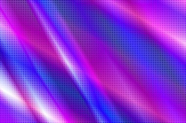 90 'lar tarzı. Pembe ve mavi gradyanlı, yarım ton şeklinde yaratıcı bir çizim. Soyut renkli geometrik arkaplan. Duvar kağıdı, web sayfası, doku deseni.