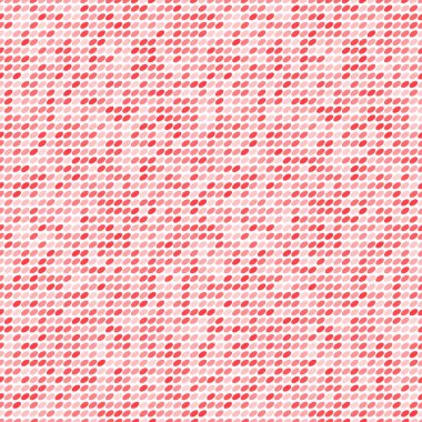 Soyut moda polkaları arka planda yer alır. Pembe eğimli beyaz desenli daireler. Davetiye, poster, kart, el ilanı, afiş, tekstil, kumaş için şablon tasarımı.