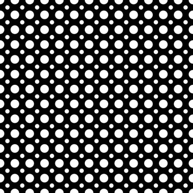 Soyut moda monokrom polka arkaplanı. Dokulu daireleri olan siyah ve beyaz desenli. Davetiye, poster, kart, el ilanı, afiş, tekstil, kumaş için şablon tasarımı. Yarıton kartı.