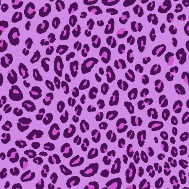 Soyut modern leopar pürüzsüz desen. Hayvanlar modaya uygun arka plan. Parmak izi, kart, kartpostal, kumaş ve tekstil için pembe ve dekoratif vektör çizimi. Modern stilize cilt süsü