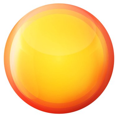 Cam altın top ya da değerli inci. Parlak gerçekçi top, beyaz arkaplanda işaretlenmiş üç boyutlu soyut vektör çizimi. Gölgeli büyük metal baloncuk.