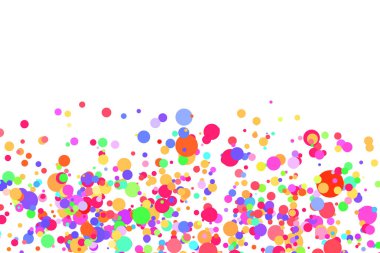 Açık renkli arka plan, daireli renkli vektör dokusu. Sıçrama efekti pankartı. Bulanık yağmur damlaları içeren parlak gümüş nokta çizimi. Web sayfası, afiş, poster, kart deseni