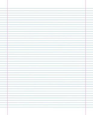 Şebeke kağıdı. Renk yatay çizgileri olan soyut çizgili arkaplan. Okul için geometrik şablon, duvar kağıdı, doku, defter. Saydam arkaplanda boş sayfa izole.