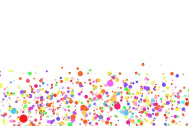 Açık renkli arka plan, daireli renkli vektör dokusu. Sıçrama efekti pankartı. Bulanık yağmur damlaları içeren parlak gümüş nokta çizimi. Web sayfası, afiş, poster, kart deseni