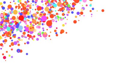 Açık renkli arka plan, daireli renkli vektör dokusu. Sıçrama efekti pankartı. Bulanık yağmur damlaları içeren parlak gümüş nokta çizimi. Web sayfası, afiş, poster, kart deseni