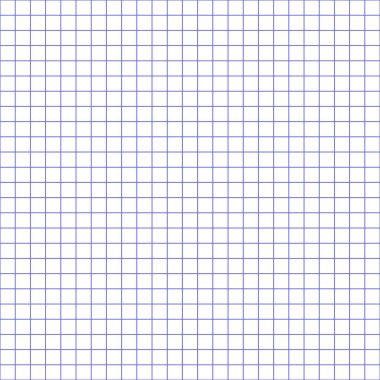 Şebeke kağıdı. Mavi grafikli soyut kare arkaplan. Okul için geometrik şablon, duvar kağıdı, doku, defter. Şeffaf arkaplanda boş sıralanmış izole edilmiş.