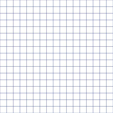 Şebeke kağıdı. Mavi grafikli soyut kare arkaplan. Okul için geometrik şablon, duvar kağıdı, doku, defter. Şeffaf arkaplanda boş sıralanmış izole edilmiş.