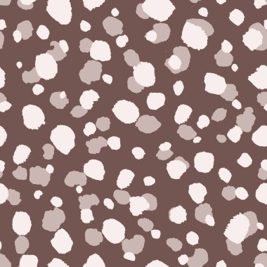 Soyut modern leopar pürüzsüz desen. Hayvanlar modaya uygun arka plan. Baskı, kart, kartpostal, kumaş ve tekstil için bej renkli dekoratif vektör çizimi. Modern stilize cilt süsü