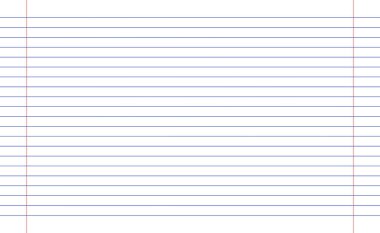 Şebeke kağıdı. Renk yatay çizgileri olan soyut çizgili arkaplan. Okul için geometrik şablon, duvar kağıdı, doku, defter. Saydam arkaplanda boş sayfa izole