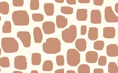 Soyut modern zürafa kusursuz desen. Hayvanlar modaya uygun arka plan. Baskı, kart, kartpostal, kumaş ve tekstil için renkli dekoratif vektör çizimi. Modern stilize cilt süsü