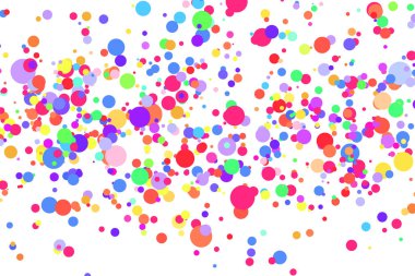 Açık renkli arka plan, daireli renkli vektör dokusu. Sıçrama efekti pankartı. Bulanık yağmur damlaları içeren parlak gümüş nokta çizimi. Web sayfası, afiş, poster, kart deseni