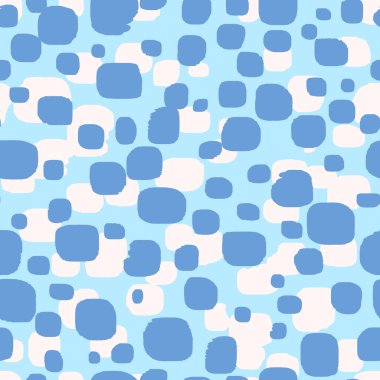 Soyut modern leopar pürüzsüz desen. Hayvanlar modaya uygun arka plan. Baskı, kart, kartpostal, kumaş ve tekstil için mavi dekoratif vektör stok çizimi. Modern stilize cilt süsü