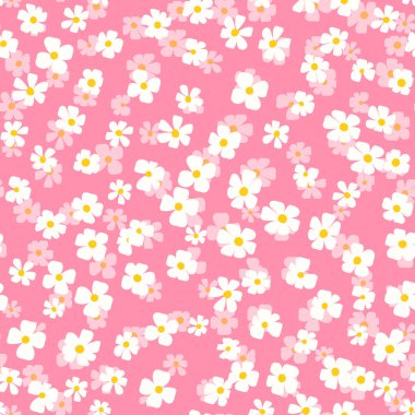 Çiçeksiz, el çizimi renkli çiçekler. Tatlı yaz geçmişi. Modern çiçek kompozisyonları. Duvar kağıdı, poster, kart, kumaş ve tekstil için moda vektör stoku çizimi