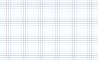 Şebeke kağıdı. Renk yatay çizgileri olan soyut çizgili arkaplan. Okul için geometrik şablon, duvar kağıdı, doku, defter. Saydam arkaplanda boş sayfa izole