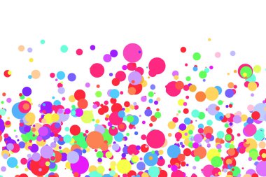 Açık renkli arka plan, daireli renkli vektör dokusu. Sıçrama efekti pankartı. Bulanık yağmur damlaları içeren parlak gümüş nokta çizimi. Web sayfası, afiş, poster, kart deseni