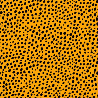 Soyut modern leopar pürüzsüz desen. Hayvanlar modaya uygun arka plan. Baskı, kart, kartpostal, kumaş, tekstil için bej ve siyah dekoratif vektör çizimi. Modern stilize cilt süsü