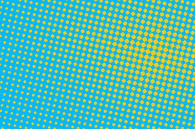 Pop Art yaratıcı konsept renkli çizgi roman dergisi kapağı. Polka renkli bir arkaplan. Çizgi film yarım ton retro modeli. Poster, kart, satış afişi, boş baloncuk için soyut şablon tasarımı.