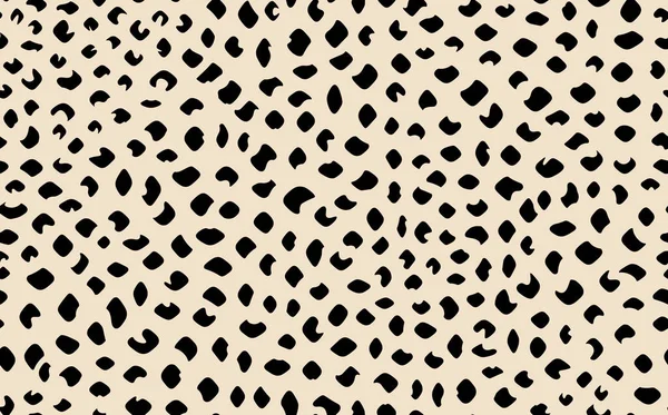 Абстрактный современный леопардовый бесшовный рисунок. Животные модного происхождения. Бежевый и черный векторный инвентарь для печати, открытки, открытки, ткани, текстиля. Современный орнамент стилизованной кожи — стоковый вектор