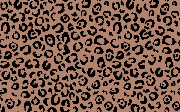 Abstraktes modernes Leopardenmuster. Tiere trendy Hintergrund. Beige und schwarz dekorative Vektorstockillustration für Druck, Karte, Postkarte, Stoff, Textil. Modernes Ornament stilisierter Haut — Stockvektor