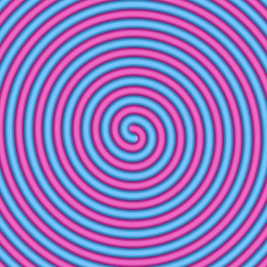 Soyut mavi ve pembe şeker sarmalı arka plan. Pankart, kapak, broşür, kartpostal, poster ve diğerleri için desen tasarımı. Yuvarlak lolipop vektör çizimi