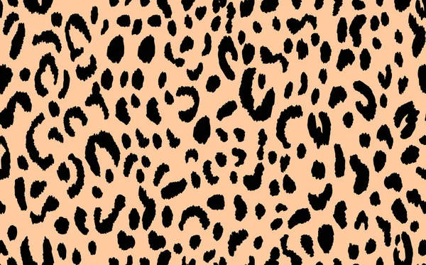 Abstraktes modernes Leopardenmuster. Tiere trendy Hintergrund. Beige und schwarz dekorative Vektorstockillustration für Druck, Karte, Postkarte, Stoff, Textil. Modernes Ornament stilisierter Haut — Stockvektor