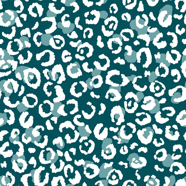 Abstraktní moderní leopardí vzor. Zvířata trendy pozadí. Zelená a bílá dekorativní vektorová stock ilustrace pro tisk, pohlednici, pohlednici, tkaninu, textil. Moderní ozdoba stylizované kůže — Stockový vektor