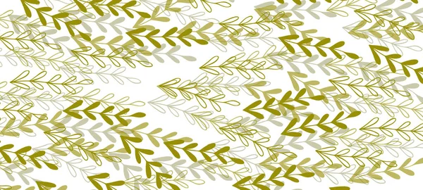 Banner web floral com folhas exóticas de cor desenhada. Design de conceito de natureza. Composições florais modernas com ramos de verão. Ilustração vetorial sobre o tema ecologia, natura, meio ambiente — Vetor de Stock