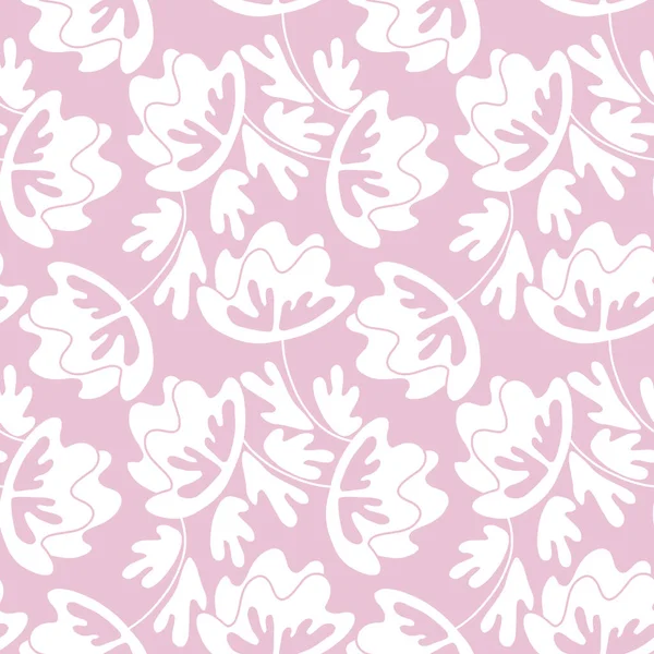 Motif floral sans couture basé sur des ornements d'art populaire traditionnel. Fleurs modernes sur fond de couleur. Style scandinave. Suède style nordique. Illustration vectorielle. Modèle minimaliste simple — Image vectorielle