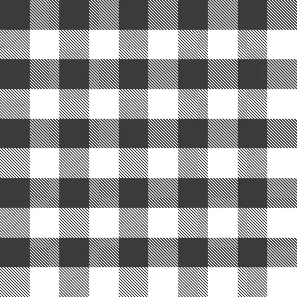 Cinza e branco escocês padrão têxtil sem costura. Textura de tecido verificar xadrez tartan. Fundo geométrico abstrato para pano, cartão, tecido. Design de repetição gráfica monocromática. — Vetor de Stock