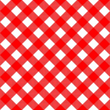 Kırmızı ve beyaz İskoçya tekstil deseni. Kumaş dokusu tartan ekoseli. Kumaş, kart ve kumaş için soyut geometrik arkaplan. Monokrom tekrarlayan tasarım. Modern kare süs