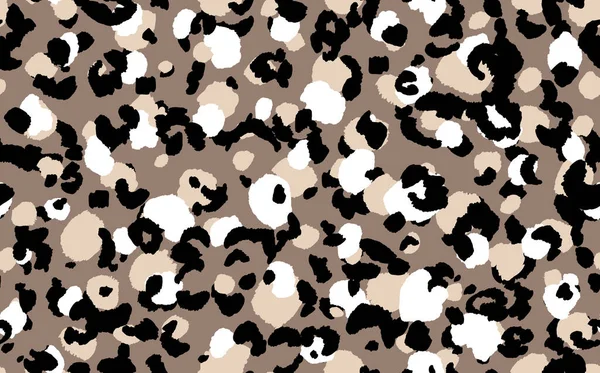 Abstraktes modernes Leopardenmuster. Tiere trendy Hintergrund. Bunte dekorative Vektorstockillustration für Druck, Karte, Postkarte, Stoff, Textil. Modernes Ornament stilisierter Haut — Stockvektor