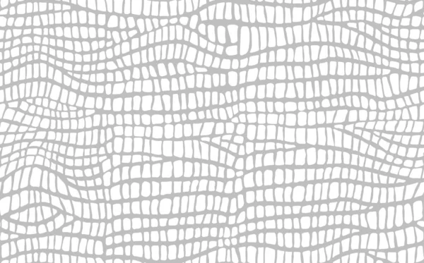 Patrón moderno abstracto de piel de cocodrilo sin costuras. Animales de fondo de moda. Ilustración vectorial decorativa en blanco y negro para impresión, tela, textil. Adorno moderno de piel de cocodrilo estilizada — Archivo Imágenes Vectoriales