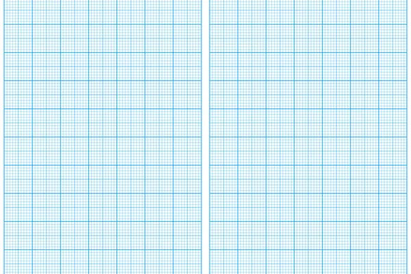 Gráfico milimétrico de papel cuadrícula. Fondo cuadrado abstracto. Patrón geométrico para la escuela, medición de escala de línea de ingeniería técnica. Guarnición en blanco para la educación aislada sobre fondo transparente — Archivo Imágenes Vectoriales