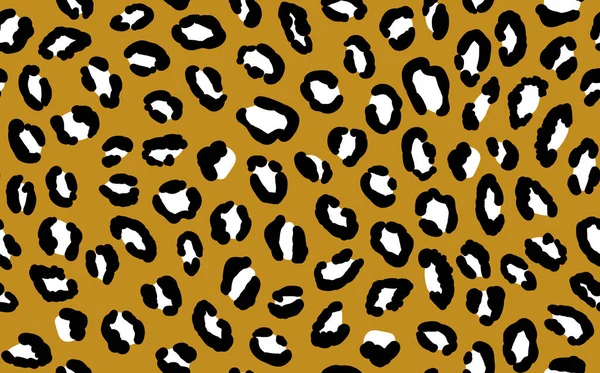 Absztrakt modern leopárd zökkenőmentes minta. Állatok trendi háttér. Bézs és fekete dekoratív vektorkészlet illusztráció nyomtatáshoz, kártyához, képeslaphoz, szövethez, textilhez. Modern dísz stilizált bőr — Stock Vector