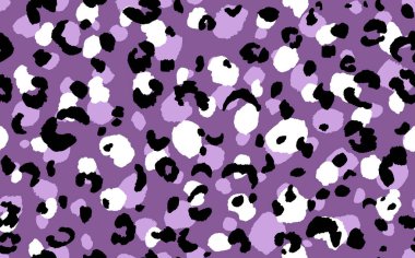 Soyut modern leopar pürüzsüz desen. Hayvanlar modaya uygun arka plan. Baskı, kart, kartpostal, kumaş ve tekstil için renkli dekoratif vektör çizimi. Modern stilize cilt süsü