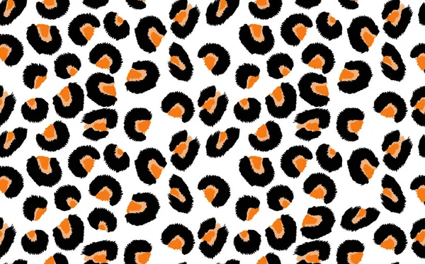 Patrón moderno sin costuras de leopardo abstracto. Animales de fondo de moda. Blanco y negro vector decorativo stock ilustración para imprimir, tarjeta, postal, tela, textil. Adorno moderno de piel estilizada — Vector de stock