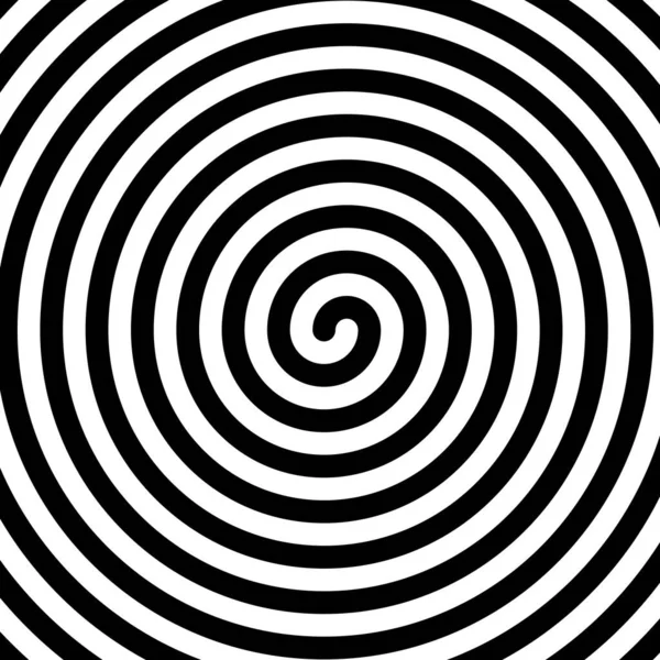 Draai hypnotiserende zwart-wit spiraal. Monochrome abstracte achtergrond. Vector platte geometrische illustratie.Sjabloon ontwerp voor banner, website, sjabloon, folder, brochure, poster — Stockvector