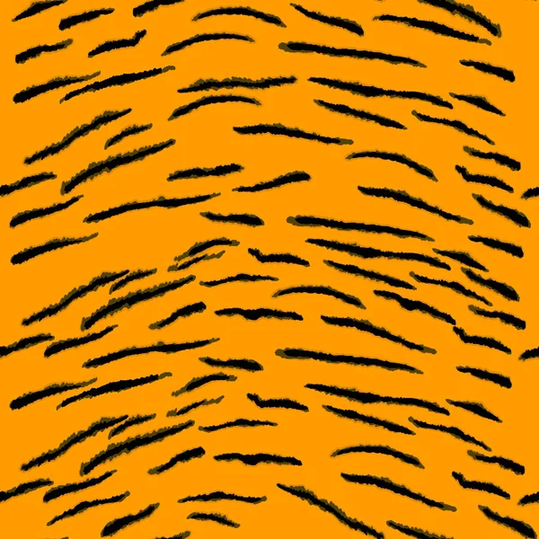 Abstraktes modernes Tiger-nahtloses Muster. Tiere trendy Hintergrund. Orange und schwarz dekorative Vektorstockillustration für Druck, Karte, Postkarte, Stoff, Textil. Modernes Ornament stilisierter Haut — Stockvektor