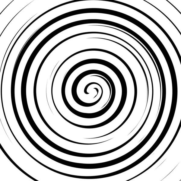 Draai hypnotiserende zwart-wit spiraal. Monochrome abstracte achtergrond. Vector platte geometrische illustratie.Sjabloon ontwerp voor banner, website, sjabloon, folder, brochure, poster — Stockvector