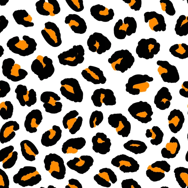Абстрактный современный леопардовый бесшовный рисунок. Животные модного происхождения. Черно-белый векторный рисунок для печати, открытки, открытки, ткани, текстиля. Современный орнамент стилизованной кожи — стоковый вектор