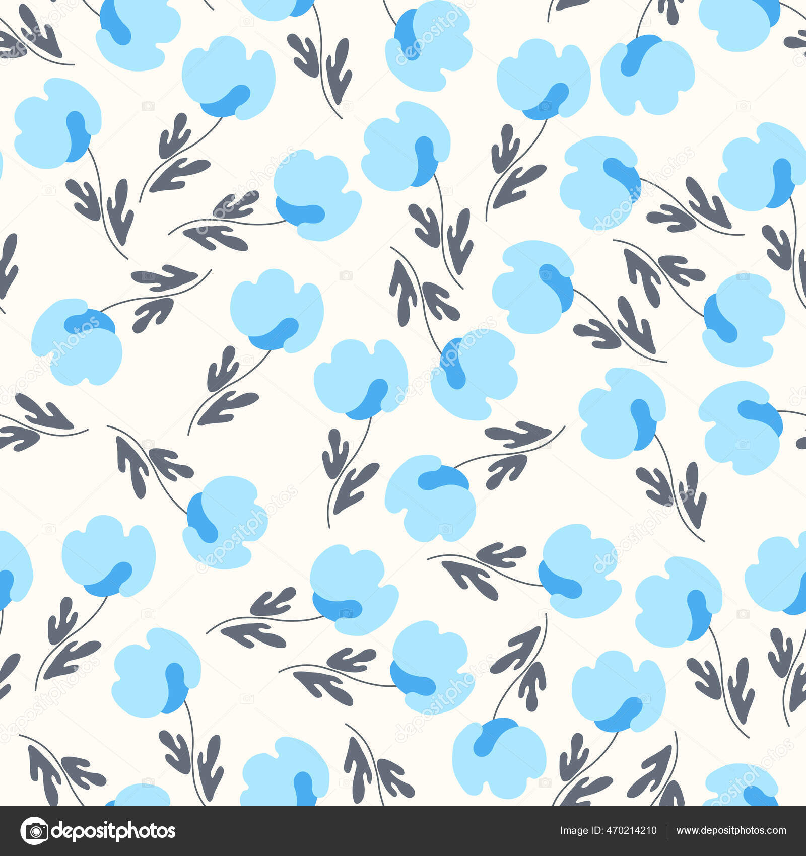 Seamless floral pattern based on traditional folk art ornaments. Colorful  flowers on light background. Scandinavian style. Sweden nordic style.  Vector illustration. Simple minimalistic pattern Stock Vector by  ©allakuzmenko 470214210, image size:1600x1700