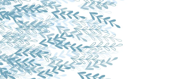 Banner web floreale con foglie esotiche di colore disegnato. Design concettuale della natura. Composizioni floreali moderne con rami estivi. Illustrazione vettoriale sul tema dell'ecologia, natura, ambiente — Vettoriale Stock
