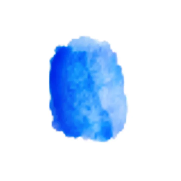 Aquarellblauer Schmierfilm auf weißem Hintergrund. Vektor-Illustration für Web, Vorlage, Poster, Karte, Dekoration, Packpapier. Pastellfarben abstraktes Aquarellmuster — Stockvektor