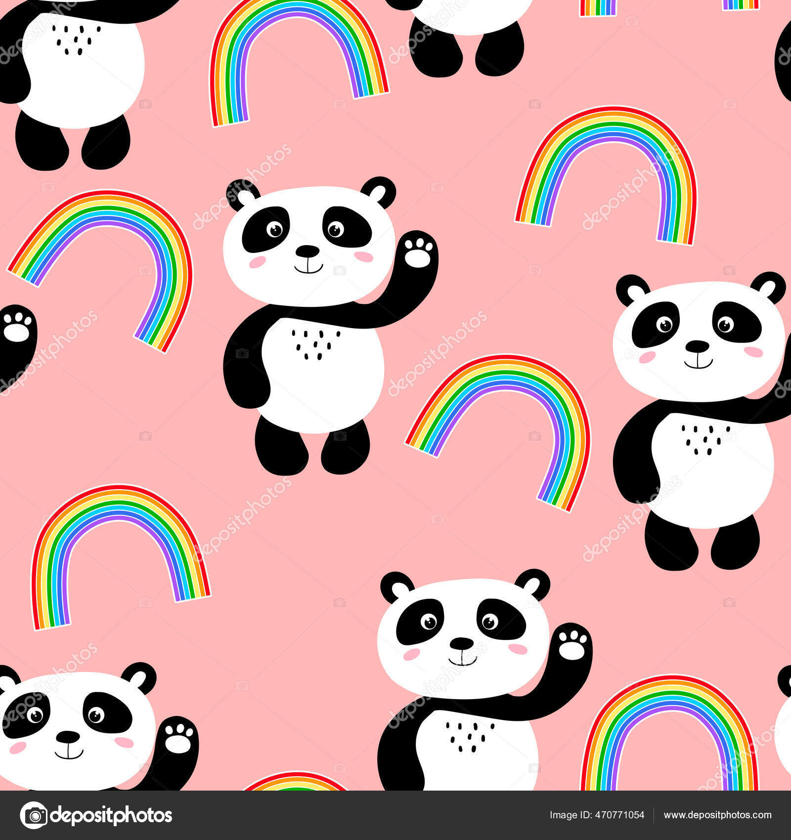Seamless Pattern With Cute Panda Baby And Rainbow On Color Background Funny Asian Animals Card Postcards For Kids Flat Vector Illustration For Fabric Textile Wallpaper Poster Print Stock Vector Image By C Allakuzmenko Seamless Pattern With Cute Panda Baby And Rainbow On Color Background Funny Asian Animals Card Postcards For Kids Flat Vector Illustration For Fabric Textile Wallpaper Poster Print Stock Vector Image By C Allakuzmenko
