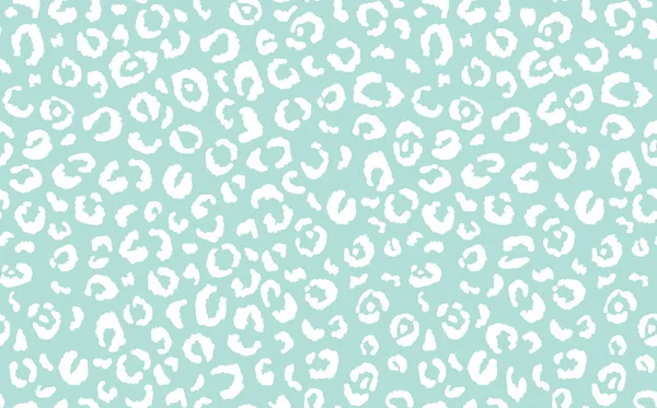 Soyut modern leopar pürüzsüz desen. Hayvanlar modaya uygun arka plan. Baskı, kart, kartpostal, kumaş ve tekstil için mavi ve beyaz vektör stok çizimi. Modern stilize cilt süsü