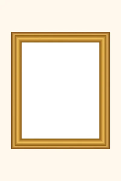 あなたのデザインのための正方形の黄金のヴィンテージ木製フレーム。ヴィンテージカバー。テキスト用の場所。絵画や写真のためのヴィンテージアンティークゴールド美しい長方形のフレーム。テンプレートベクトルイラスト — ストックベクタ