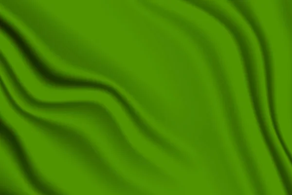 Silke grön bakgrund. Abstrakt vektormönster med kopieringsutrymme. Flytande våg konsistens, släta draperi tapeter. Bröllopstyg, satin. Vågig design för banner, kort, vykort, bakgrund — Stock vektor