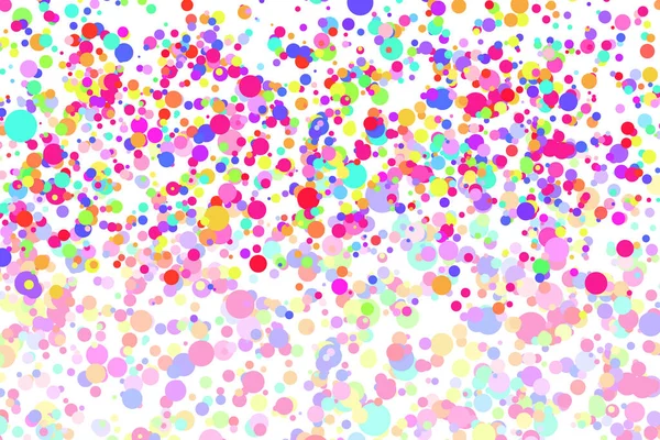 Leichter mehrfarbiger Hintergrund, bunte Vektortextur mit Kreisen. Splash-Effekt-Banner. Glitter Silver Dot abstrakte Illustration mit verschwommenen Regentropfen. Muster für Webseite, Banner, Poster, Karte — Stockvektor